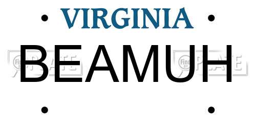BEAMUH Virginia License Plate