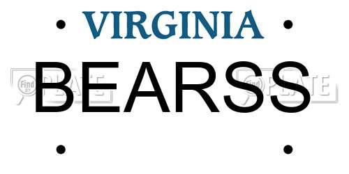 BEARSS Virginia License Plate
