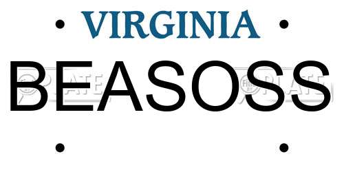 BEASOSS Virginia License Plate