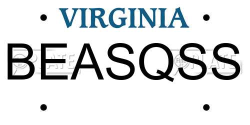 BEASQSS Virginia License Plate