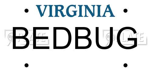 BEDBUG Virginia License Plate