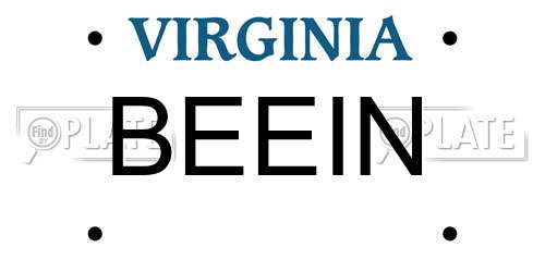 BEEIN Virginia License Plate
