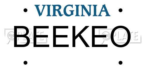 BEEKEO Virginia License Plate