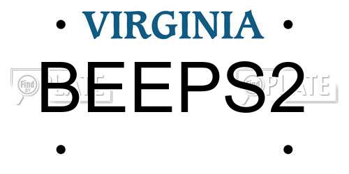 BEEPS2 Virginia License Plate