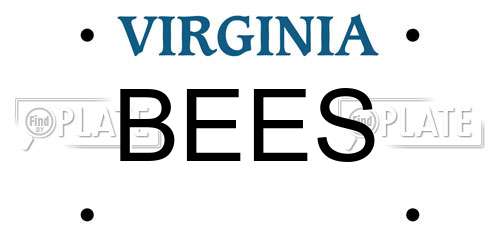 BEES Virginia License Plate