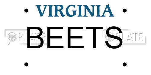BEETS Virginia License Plate