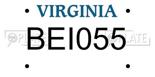 BEI055 Virginia License Plate