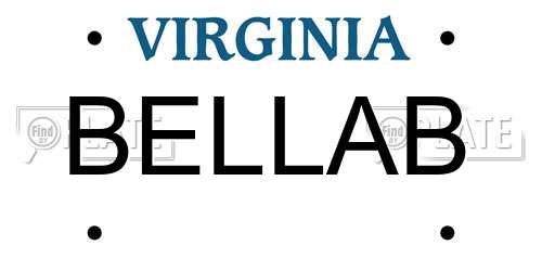 BELLAB Virginia License Plate