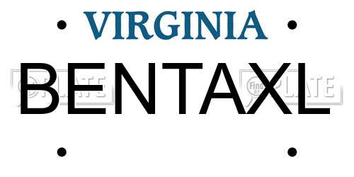 BENTAXL Virginia License Plate