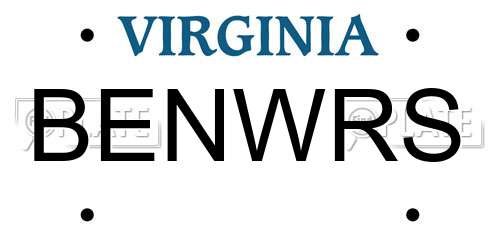 BENWRS Virginia License Plate