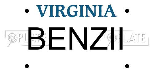 BENZII Virginia License Plate