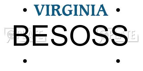 BESOSS Virginia License Plate