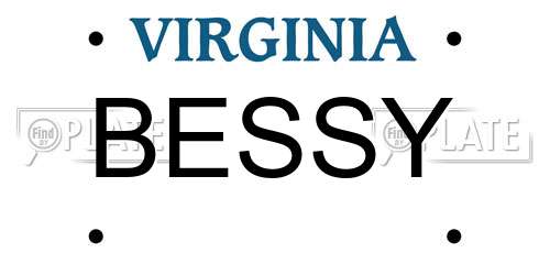 BESSY Virginia License Plate