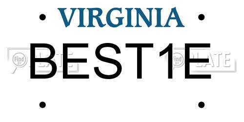 BEST1E Virginia License Plate