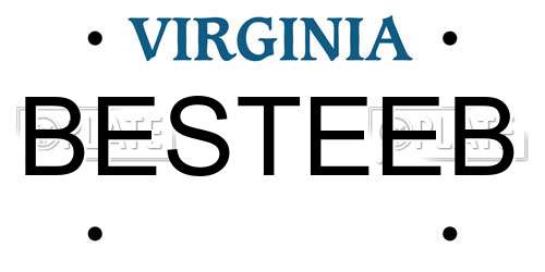BESTEEB Virginia License Plate