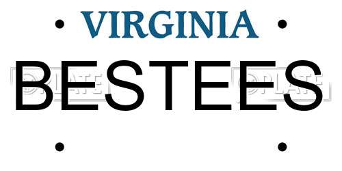 BESTEES Virginia License Plate