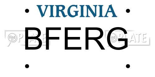 BFERG Virginia License Plate