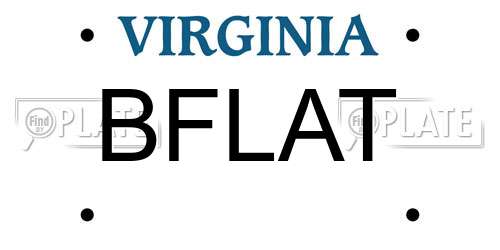 BFLAT Virginia License Plate