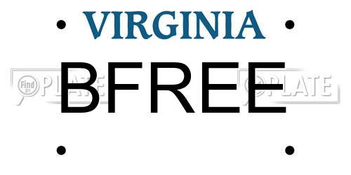 BFREE Virginia License Plate
