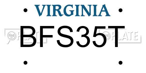 BFS35T Virginia License Plate