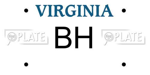 BH Virginia License Plate