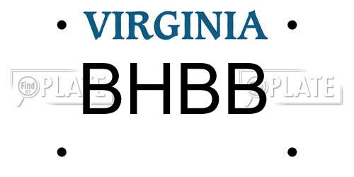 BHBB Virginia License Plate