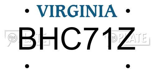 BHC71Z Virginia License Plate