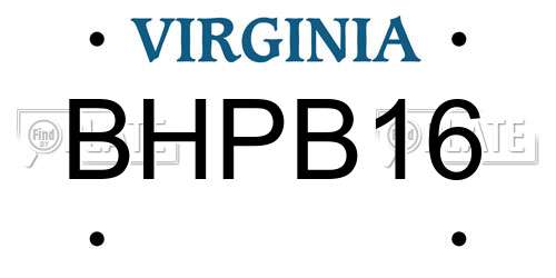BHPB16 Virginia License Plate