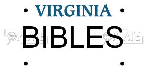 BIBLES Virginia License Plate