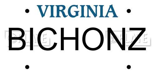 BICHONZ Virginia License Plate