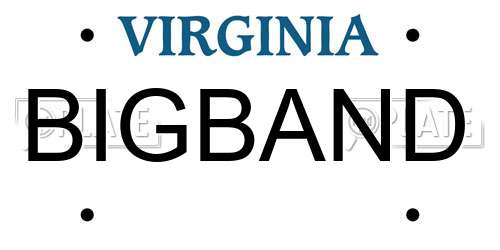 BIGBAND Virginia License Plate