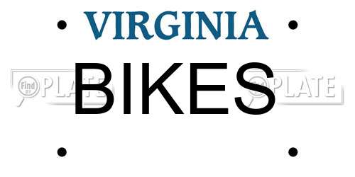 BIKES Virginia License Plate