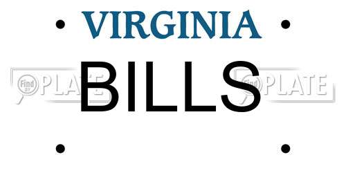 BILLS Virginia License Plate