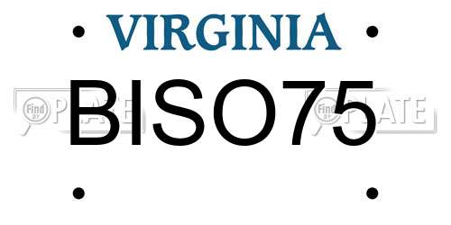 BISO75 Virginia License Plate