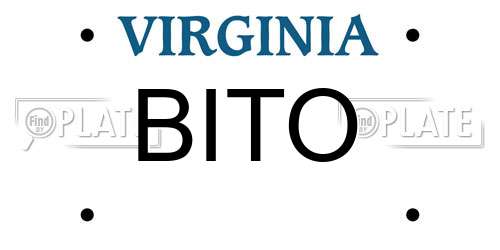 BITO Virginia License Plate