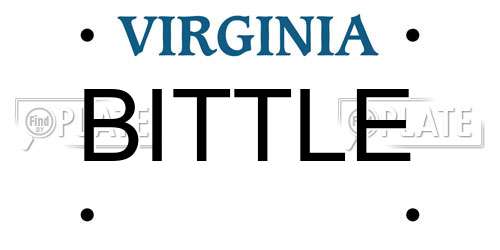 BITTLE Virginia License Plate
