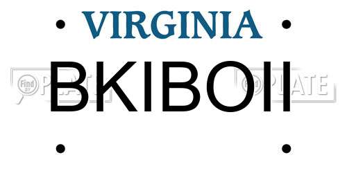 BKIBOII Virginia License Plate