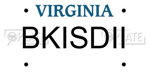 BKISDII Virginia License Plate