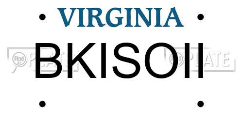 BKISOII Virginia License Plate