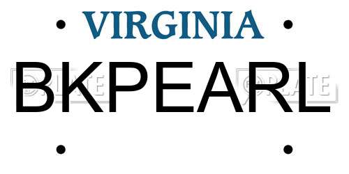 BKPEARL Virginia License Plate
