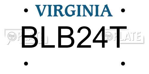 BLB24T Virginia License Plate