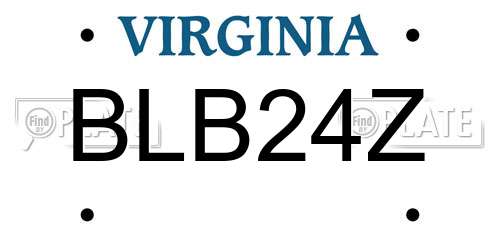 BLB24Z Virginia License Plate
