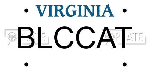 BLCCAT Virginia License Plate