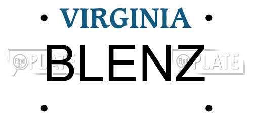 BLENZ Virginia License Plate