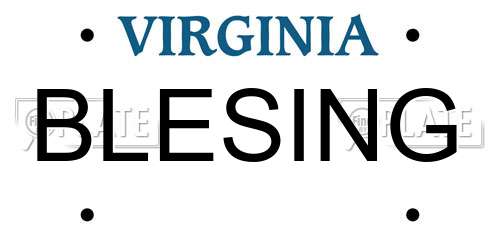 BLESING Virginia License Plate