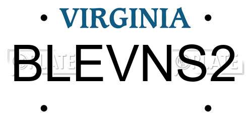 BLEVNS2 Virginia License Plate