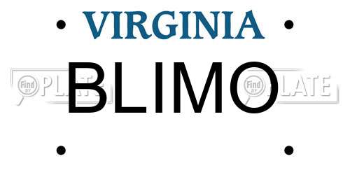BLIMO Virginia License Plate