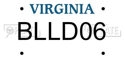 BLLD06 Virginia License Plate