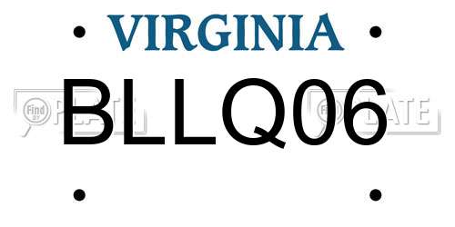BLLQ06 Virginia License Plate