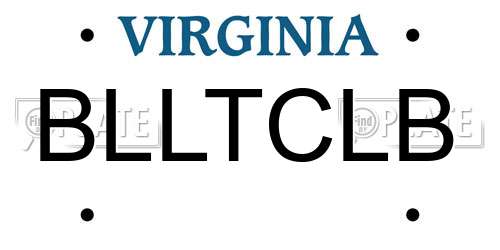 BLLTCLB Virginia License Plate